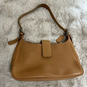 Vintage Coach Camel Leather Shoulder Bag Style 7789